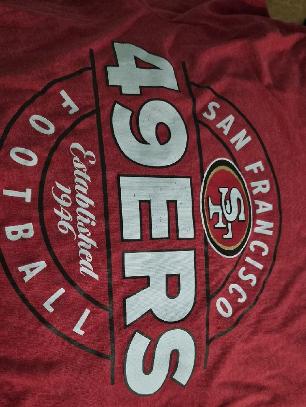 NFL 49ers Team Apparel Red Graphic Tee #0308 - Picture 7 of 7